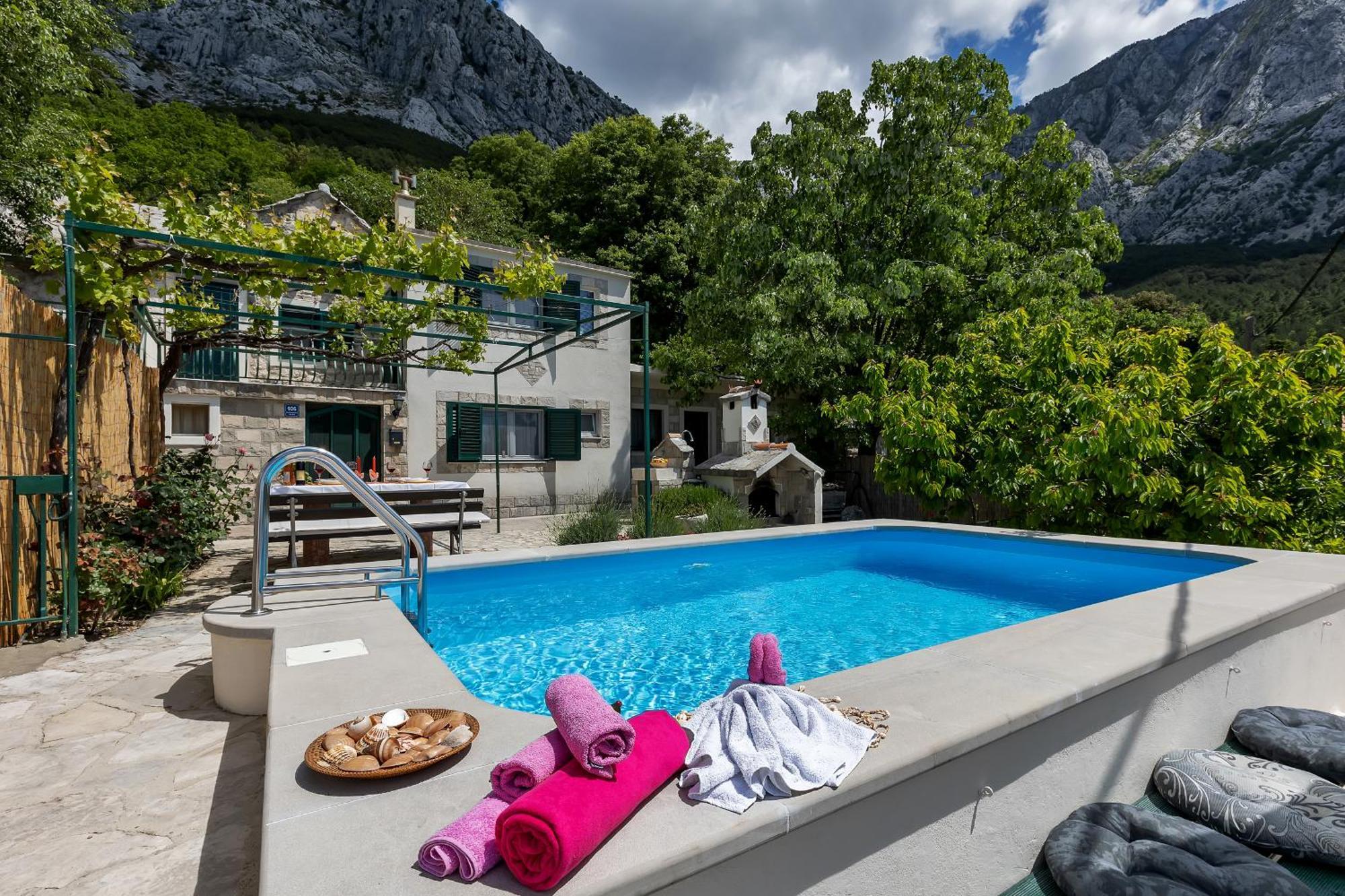 Holiday Home Marta With Heated Pool,Grill,Sea View Bast Exterior photo