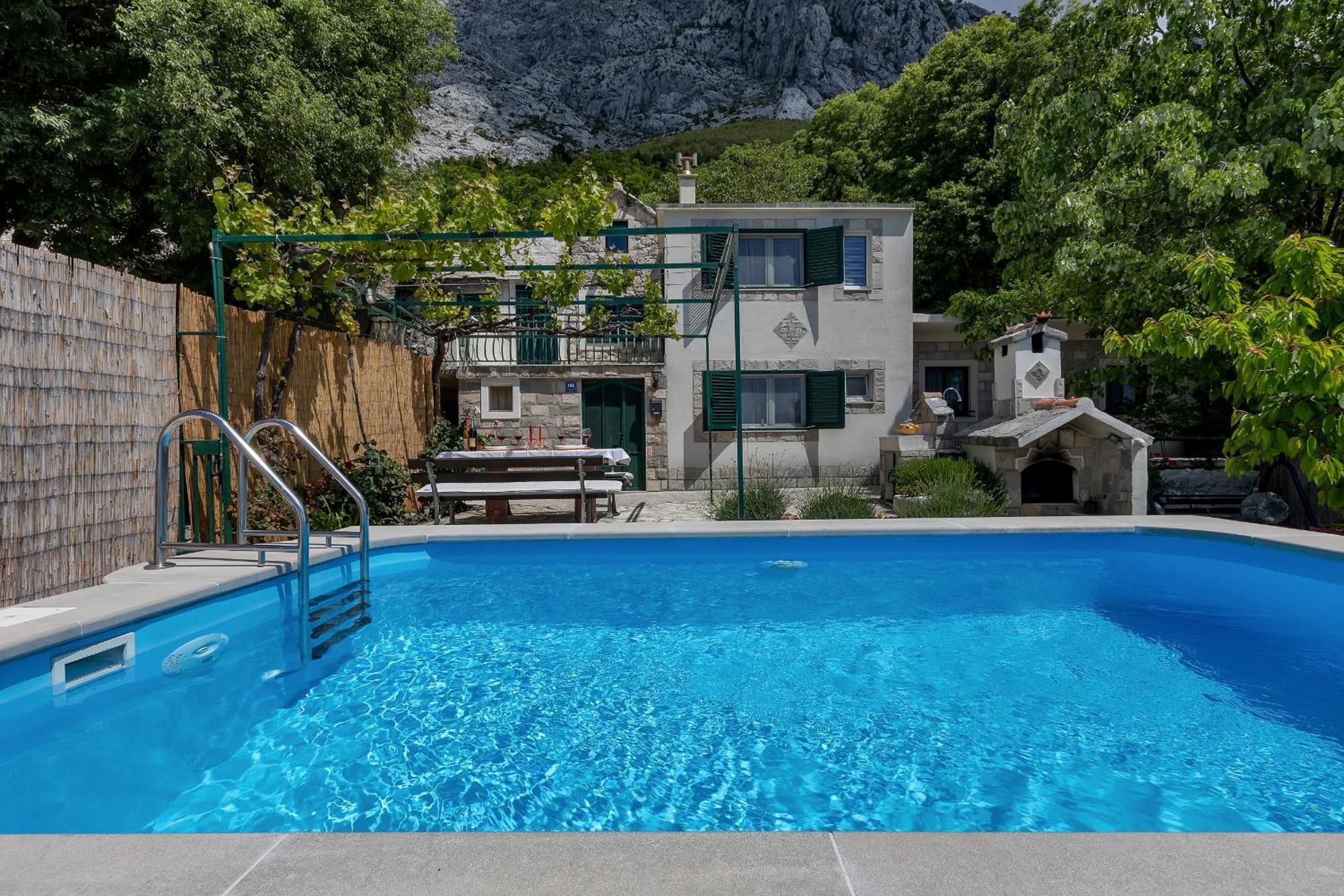 Holiday Home Marta With Heated Pool,Grill,Sea View Bast Exterior photo